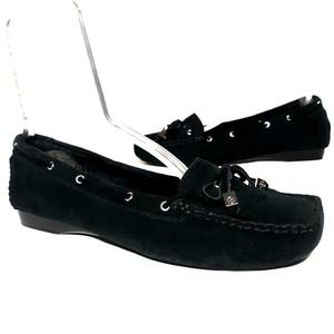 Michael Kors Black Suede Moccasins Shoes Size 8.5M